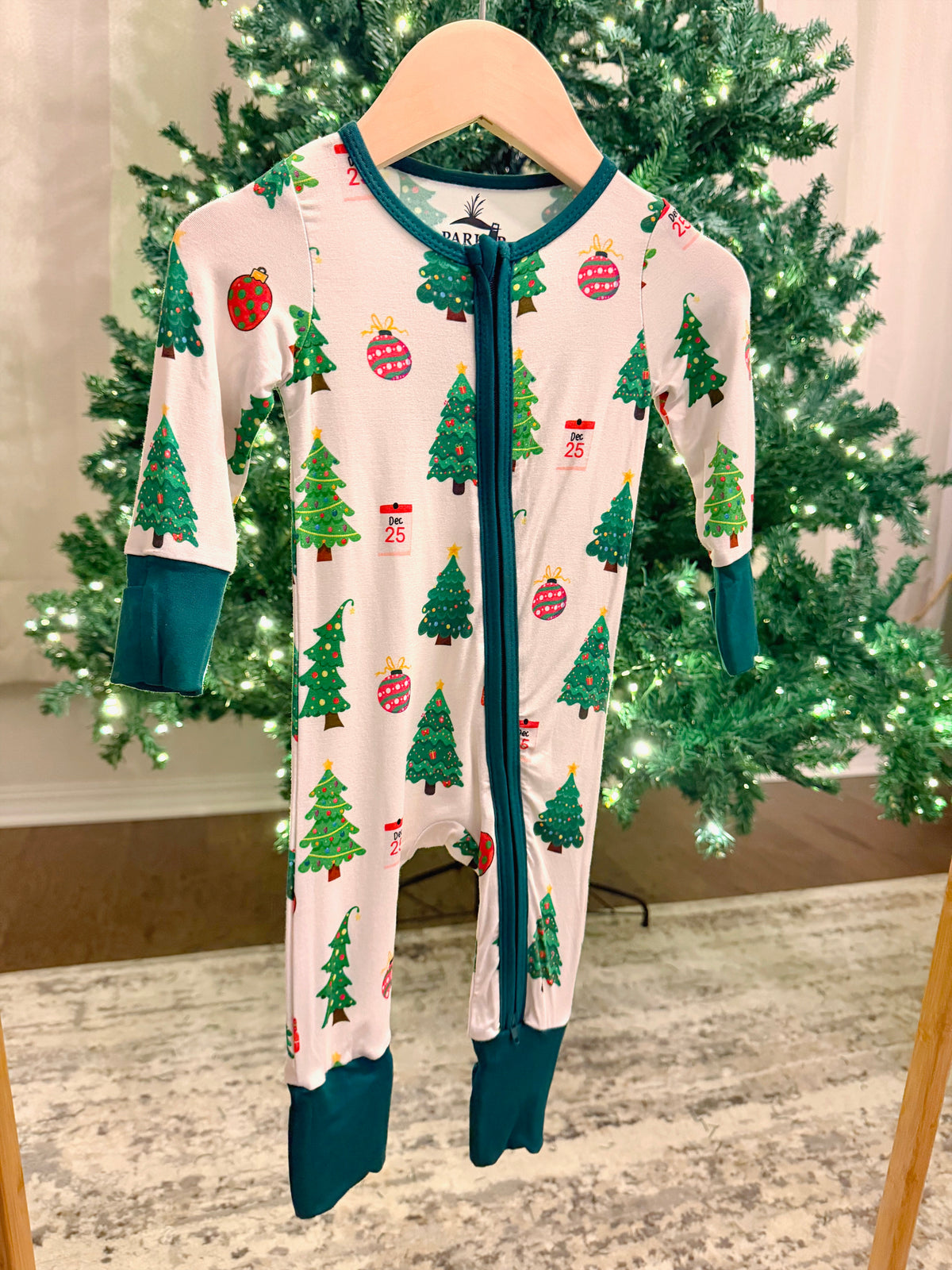 Christmas Tree Bamboo Onesie