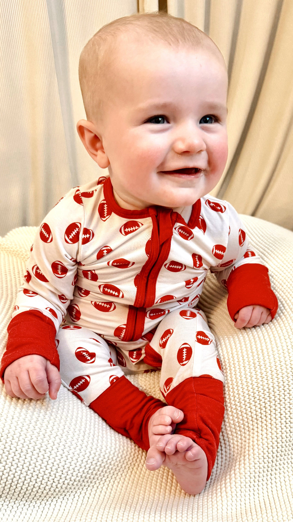 Football Bamboo Onesie