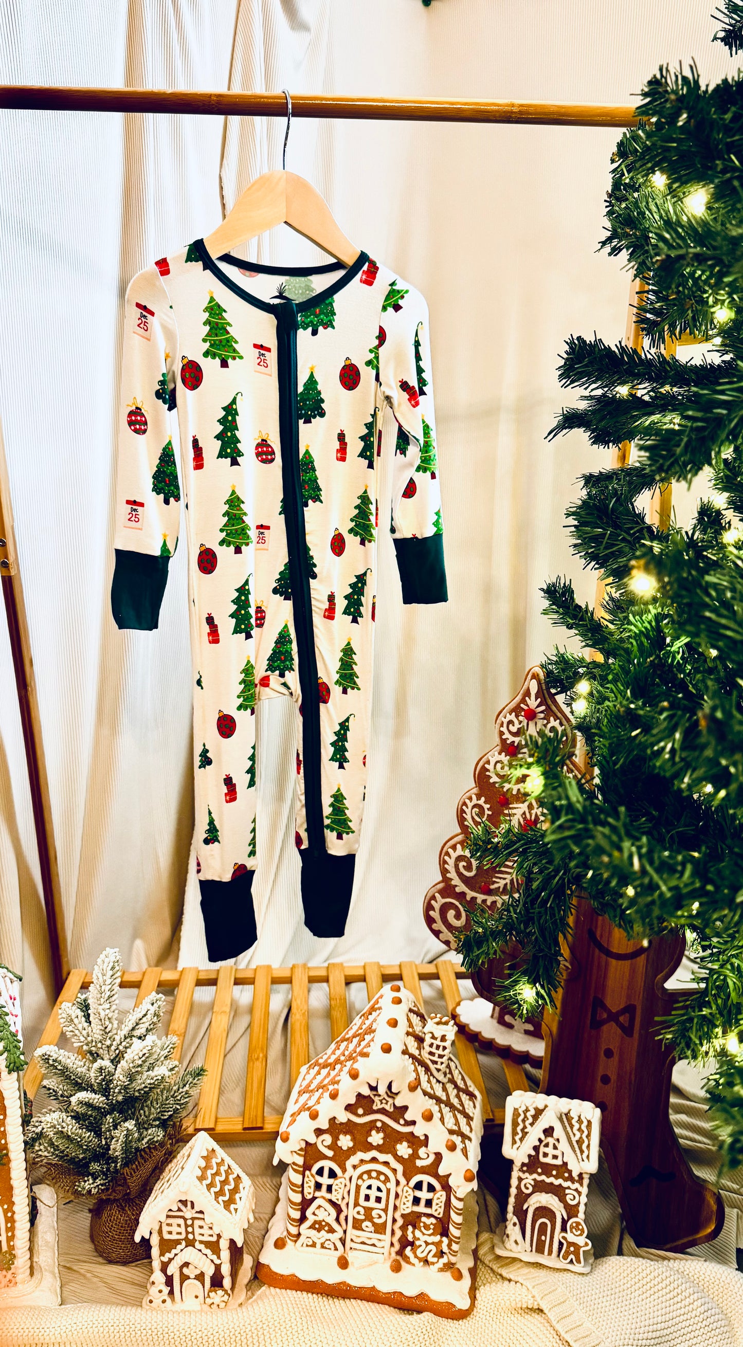 Christmas Tree Bamboo Onesie